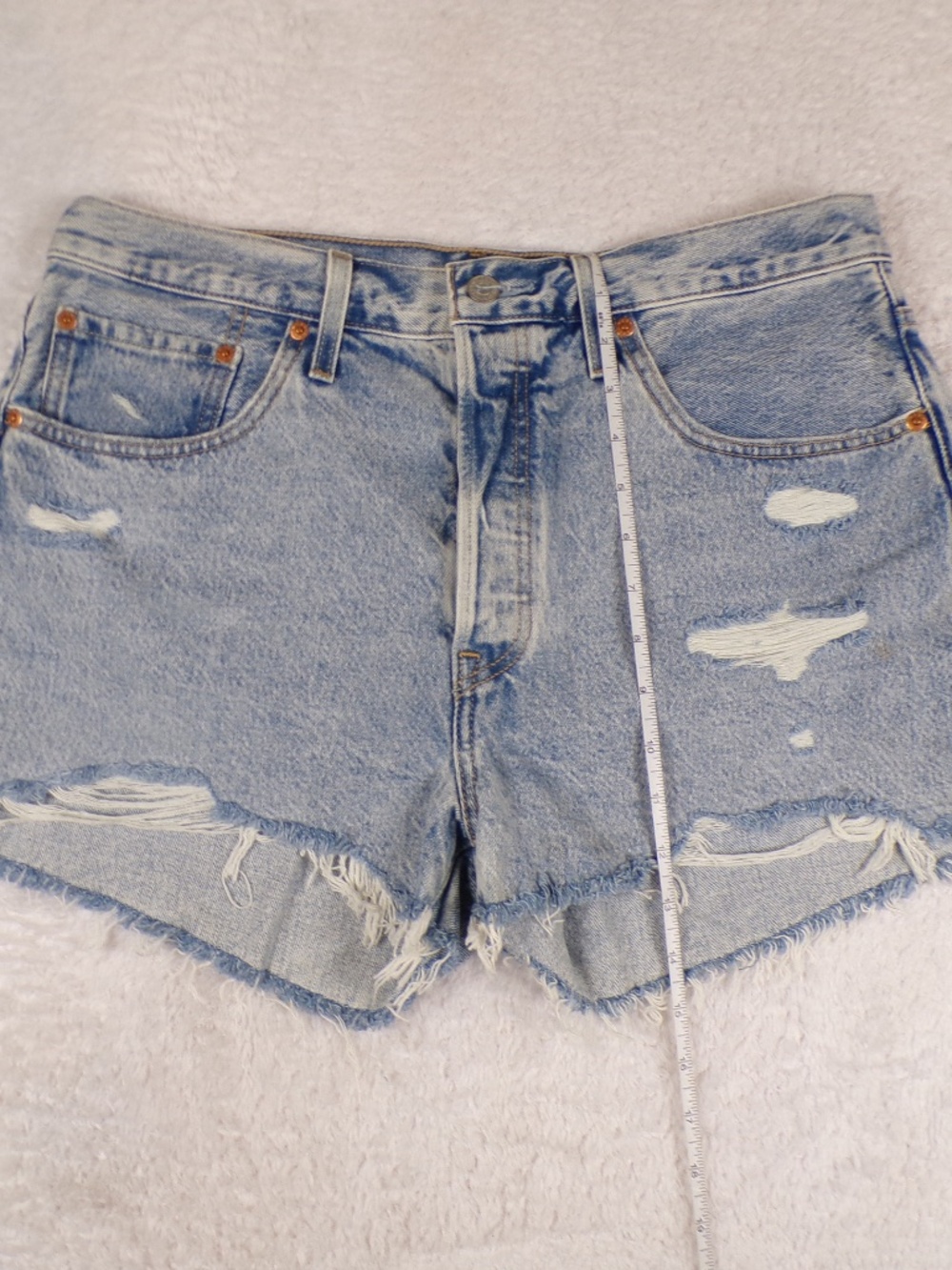 501 XX Original Fit High Rise Women's Denim Shorts Red Tag "E" PC9-56327-0235 - Picture 4 of 9